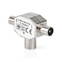 Nedis Satelliten- und Antennenadapter| 2x Coax Stecker| Buchse| Vernickelt| 75