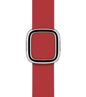Apple Watch 38/40/41 mm Modernes Lederarmband, scharlachrot, klein>