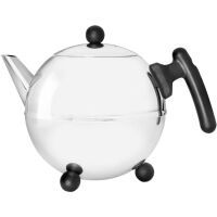 Bredemeijer Group Bredemeijer Bella Ronde - Single teapot - 1200 ml - Black,Stainless steel - Stainless steel