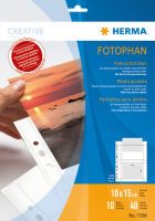 HERMA Fotophan transparent photo pockets 10x15 cm landscape white 10 pcs. - Transparent - White - Polypropylene (PP) - Portrait - 230 mm - 310 mm - 10 pc(s)