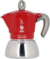 BIALETTI Espressokocher New Moka Induction 6 Tassen rot