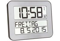 TFA 60.4512.54 - Digital alarm clock - Rectangle - Silver - Plastic - Battery - AA
