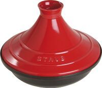 Staub Tajine 28cm rund Gusseisen rot Auflaufformen + Bräter