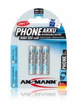 Ansmann 800 mAh DECT - AAA - Nickel-Metal Hydride (NiMH) - 1.2 V - 800 mAh - 10.5 x 10.5 x 44.5 mm