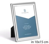 Zilverstad Bredemeijer 8075231 - Black,Silver - Single picture frame - Gloss - Table,Wall - 10 x 15 cm - Rectangular