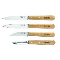 Opinel Küchenmesser-Set 4-teilig Holzgriff Küchenmesser