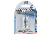 Ansmann 1x2 NiMH 1100 mAh Micro / AAA / HR03 - AAA - Nickel-Metal Hydride (NiMH) - 10.5 x 44.5