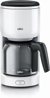 Braun KF 3120 WH - Drip coffee maker - Ground coffee - 1000 W - White