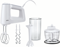 Braun HM 3135 WH - Hand mixer - Gray - White - Beat,Chop,Knead,Mixing - 1.25 m - 0.6 L - 0.5 L