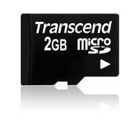 Transcend microSD Flash Card 2GB - 2 GB - MicroSD - NAND - 20 MB/s - 13 MB/s - Black