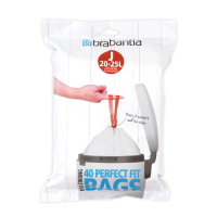 Brabantia PerfectFit Müllbeutel Typ J 20-25 L, 40 Stck Müllbeutel und Geruchsfilter