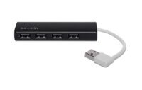 Belkin ultraflacher 4-Port Slim Travel-Hub passiv schw. F4U042BT Datenverteiler/Umschalter