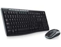 Logitech Wireless Combo MK270 - Full-size (100%) - Wireless - USB - QWERTZ - Black - Mouse included