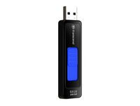 Transcend JetFlash elite JetFlash 760 64GB Blue - 64 GB - USB Type-A - 3.2 Gen 1 (3.1 Gen 1) - Slide - 12 g - Black - Blue