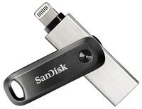 SanDisk iXpand - 64 GB - USB Type-A / Lightning - 3.2 Gen 2 (3.1 Gen 2) - Swivel - Black - Silver