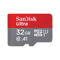 SanDisk Ultra - 32 GB - MicroSDHC - Class 10 - 120 MB/s - Class 1 (U1) - Grey - Red