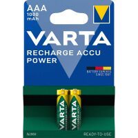 Varta 1x2 Professional NiMH 1000 mAh AAA - Rechargeable battery - Nickel-Metal Hydride (NiMH) - 1.2 V - 1000 mAh - Silver - 13 g