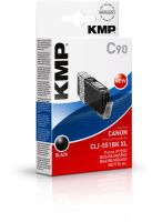 KMP C90 - Pigment-based ink - Black - Canon Pixma IP 7200 - IP 8750 - MG 5500 - MG 5650 - MG 6350 - MG 6600 - MG 7150 - MX 720 - MX 725 - IP... - 1 pc(s) - Inkjet printing - Canon CLI551BKXL (6443B001)