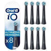 Oral-B iO Black Ultimative Reinigung Aufsteckbürsten für elektrische Zahnbürste, Briefkastenfähige Verpackung, 8 Stück