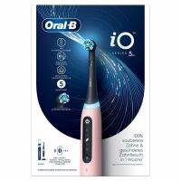 Oral-B iO 5 Elektrische Zahnbürste/Electric Toothbrush, Magnet-Technologie, 5 Putzmodi für Zahnpflege, LED-Anzeige &amp; Reiseetui, Designed by Braun, blush pink