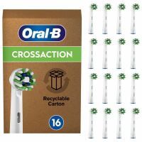 Oral-B CrossAction Aufsteckbürsten für elektrische Zahnbürste, mit CleanMaximiser-Borsten, briefkastenfähige Verpackung, 16 Stück