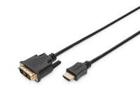 DIGITUS HDMI Adapterkabel Typ A-DVI(18+1) 2m Kabel und Adapter -TV/Video-
