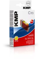 KMP C93 Tintenpatrone yellow komp. mit Canon CLI-551 Y XL Druckerpatronen