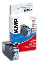 KMP C72 Tintenpatrone schwarz kompatibel mit Canon PGI-520 BK Druckerpatronen