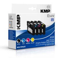KMP E141V Multipack BK/C/M/Y kompatibel mit Epson T 163 Druckerpatronen
