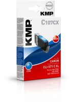 KMP C107CX Tintenpatrone cyan komp. mit Canon CLI-571 XL C Druckerpatronen