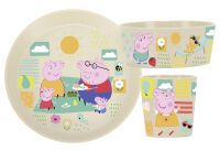 KOZIOL Geschirr-Set "Connect Peppa Pig" 3-teilig