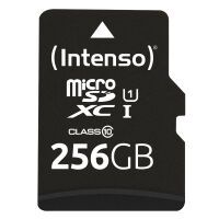 Intenso microSDXC Cards    256GB Class 10 UHS-I Premium microSD