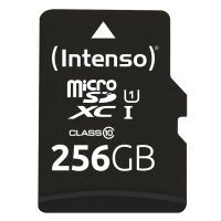 Intenso microSDXC          256GB Class 10 UHS-I U1 Performance microSD