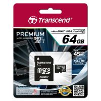 Transcend microSDXC         64GB Class 10 UHS-I 400x + SD Adapter microSD