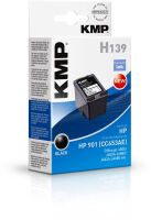 KMP H139 Tintenpatrone schwarz kompatibel mit HP CC 653 AE Druckerpatronen