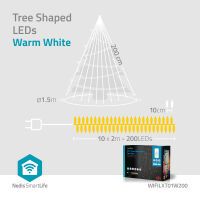 Nedis SmartLife Dekorative LED| Wi-Fi| Warmweiss| 200 LED's| 10 x 2 m| Android