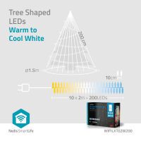 Nedis SmartLife Dekorative LED| Wi-Fi| Warm bis kühlen weiß| 200 LED's| 10 x 2 m|
