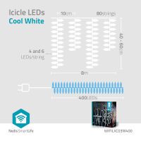 Nedis SmartLife Dekorative LED| Wi-Fi| Kaltweiss| 400 LED's| 8.00 m| Android