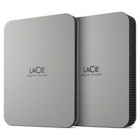LACIE Mobile Drive HDD USB-C 1TB 6,35cm 2,5Zoll Moon Silver mit USB-C-Kabel (STLP1000400)