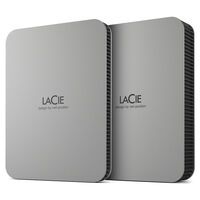 LACIE Mobile Drive HDD USB-C 4TB 6,35cm 2,5Zoll Moon Silver mit USB-C-Kabel (STLP4000400)