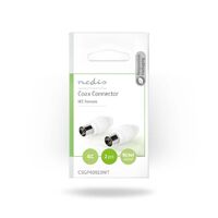 Nedis IEC Coax Stecker| gerade| Buchse| Vernickelt| 75 Ohm| Schraube|