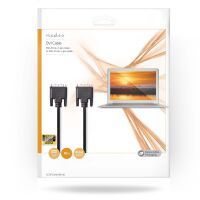 Nedis DVI-Kabel / DVI-D 24+1-Pin Stecker / DVI-D 24+1-Pin Stecker / 2560x1600 / Vernickelt / 10.0 m / Gerade / PVC / Schwarz / Umschlag
