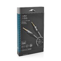Nedis Stereo-Audiokabel / 3.5 mm Stecker / 3.5 mm Stecker / Vergoldet / 2.00 m / Rund / Grau / Gun Metal Grau / Verpackung mit Sichtfenster