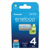 1x4 Panasonic Eneloop Mignon AA 2000mAh Ni-MH      BK-3MCDE/4BE Akkus -Universal-