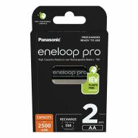 1x2 Panasonic Eneloop Pro Mignon 2500mAh AA Ni-MH    BK-3HCDE/2BE Akkus -Universal-