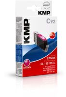 KMP C92 Tintenpatrone magenta komp. mit Canon CLI-551 M XL Druckerpatronen
