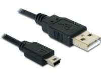 DELOCK USB Kabel A -> Mini-B St/St 0.70m sw (82396)