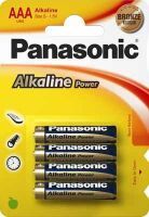 1x4 Panasonic Alkaline Power Micro AAA LR03 Batterien