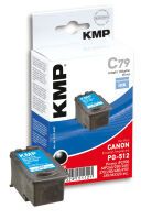 KMP C79 Tintenpatrone schwarz kompatibel mit Canon PG-512 Druckerpatronen