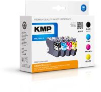 KMP B101V Vorteilspack Bk/C/M/Y kompatibel mit Brother LC-3213 Druckerpatronen